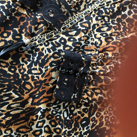 animal print TAHARI dress - Picture 4 of 6